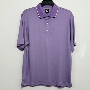 FootJoy Golf Polo Shirt Mens Large Purple Lavender Performance